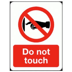 Do Not Touch Sign - 150mm x 200mm - Directa UK Ltd