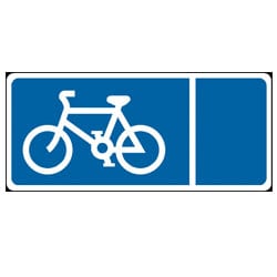 Traffic Signs - Cycle Symbol Sign - Blue and White - Directa UK Ltd