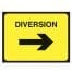 Diversion Arrow Right Road Sign