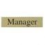 Brass Manager Door Sign