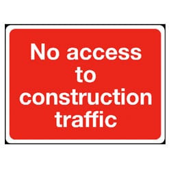 No access to construction traffic Sign