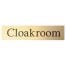 Brass Cloakroom Door Sign