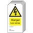 Danger Live wires Safety Tag - Pack of 10